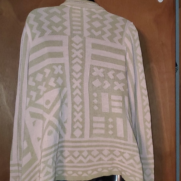 Pink & Tan Sweater Cardigan - Picture 3 of 3